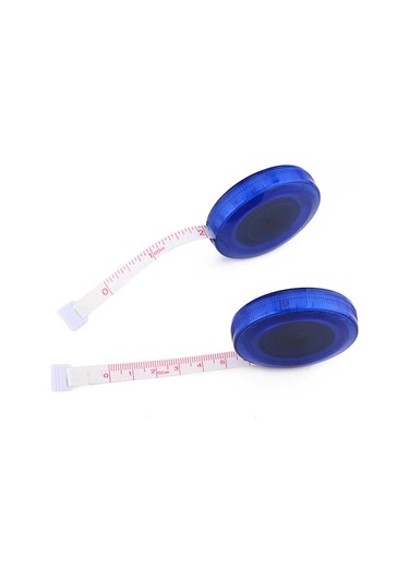 Koyu Mavi-wıntape150cm 60 İnç Sıcak Satış Yuvarlak Mini Dikiş Kumaşı Terzi Kumaş Metrik İnç Geri Çekilebilir Mezura Pvc Mezura