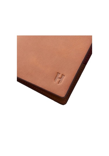 Eldridge Hakiki Deri Taba Plus Color Erkek Ince Tasarım Çok Bölmeli Rfid Korumalı Cüzdan Taba