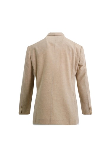 Uki Bej Mono Yaka Klasik Ceket Bej