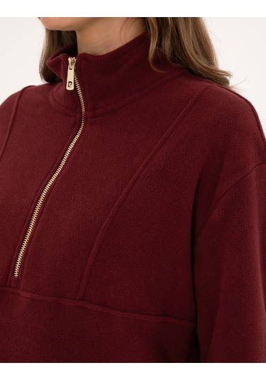 Pierre Cardin Kadın Vişne Sweatshirt 50314954-vr223 Vişne