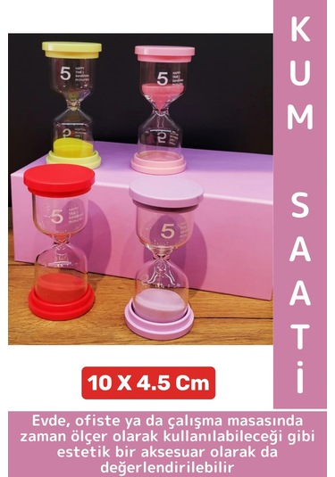 Dayanıklı Dekoratif Ev Ofis Masa Üstü Hediyelik Zaman Ölçer Çok Şık Estetik 5 Dakikalık Kum Saati