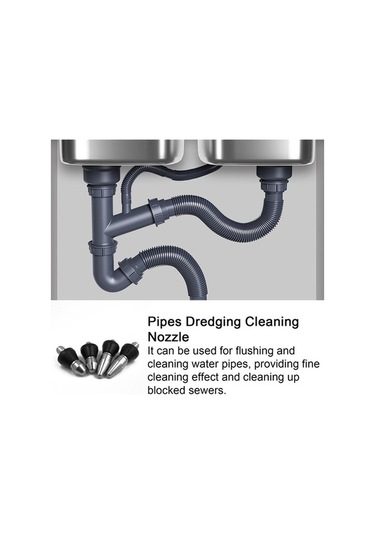 Novahub Paslanmaz Çelik Boru Temizleme Nozulu - Yüksek Basınçlı Su İle Tıkanıklık Açma Ve Temizlik Yardımcısı