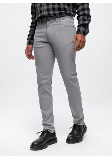 Back And Bond Normal Bel Normal Paça Slim Fit Gri Erkek Pantolon B33w32004 Gri