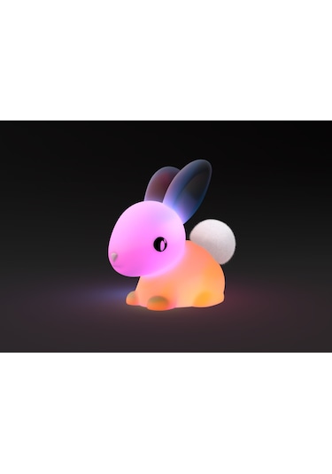 Dhink Silikon Şarjlı Gece Lambası Bunny Cotton Beyaz