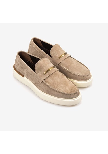 Mocassini Gold Erkek Spor & Sneaker Ayakkabı A7609 Vizon Süet
