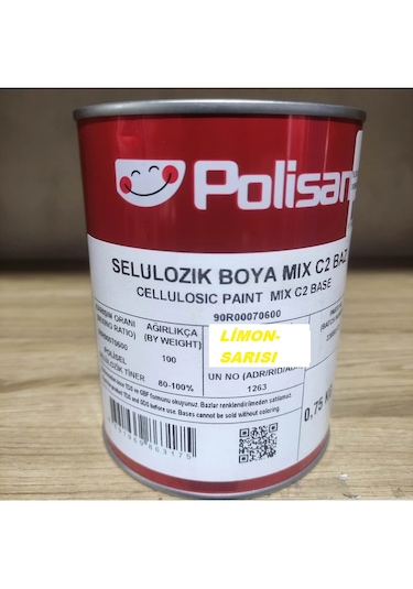 Polisan Selülozik Boya Limon Sarısı 0.75 Litre Kod:1021