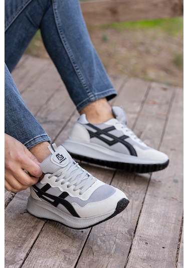 Garantili D120 Günlük Ortopedik Erkek Sneaker Spor Ayakkabı Füme