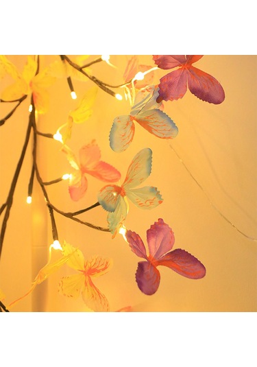 1.8m 96-led Renkli Kelebek Asma Dize Işıklar, 8 Mod Uzaktan Kumandalı Usb İç Mekan Dekoratif Işıklar