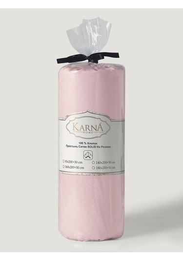 Çarşaf Pamuk Saten Karna Solid Pudra