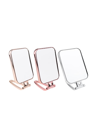 Suntek Dayanıklı Makyaj Aynası Yatakhane Banyo Kare Gümüş Gümüş