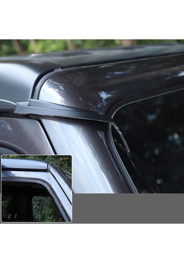 Jeemson Jeep Wrangler Jl/jlu/jt 2018-2021 İçin Yağmur Akış Yönlendirici, Sabit Çatıya Uyumlu Abs Malzeme, Sade Kurulum - Siyah