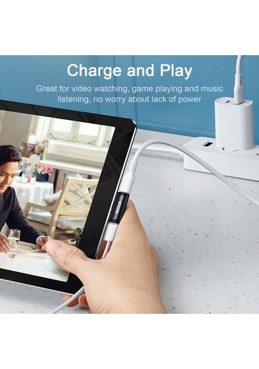 Suofeng Remax Rl-la04i Beyaz Çift Lightning Portlu Ses Adaptörü: Hızlı Şarj + Müzik Dinleme, Düşük Gecikmeli Sesli Arama, T-şekilli Tasarım