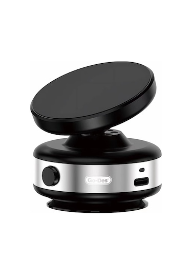 Go Des Gd-hd229 130mah Type-c Portlu Elektirikli Vakum Özellikli Telefon Tutucu Siyah