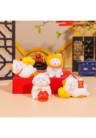 Pazly Süsleme Suntek Şanslı Kedi Figürü 5,6x3,4x4,1-cm-stil-a Ma