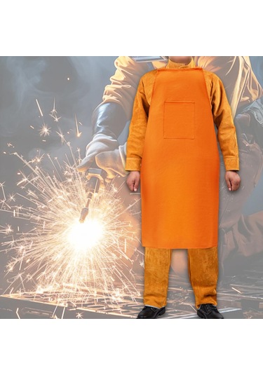 Suntek Kaynak İş Önlüğü Hafif Koruma Ev Deri İşçiliği Turuncu