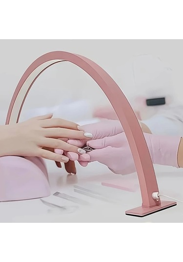 Willowhaven Pembe Ark Tırnak Lambası Ayarlanabilir Parlaklık Renk Sıcaklığı 3 Aydınlatma Modu Pembe Yay Tırnak Lambası