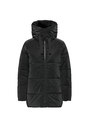 Only Kadın Onlece Kapüşonlu Uzun Şişme Mont 15337248 Siyah Siyah