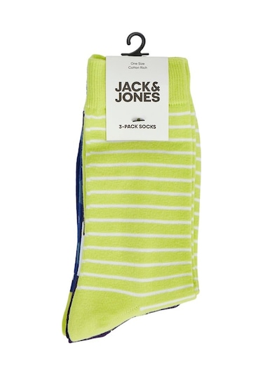 Jack & Jones Jack&Jones Neon Yeşili Erkek 3'Lü Çorap 12242192