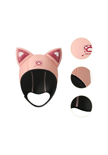 Suntek Dalış Başlığı Başlık Neopren Wetsuit Kapağı Pembe