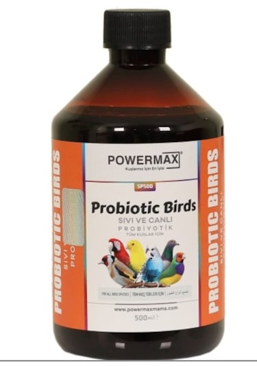 Powermax Probiyotic Birds Sıvı Ve Canlı Probiyotik 500 Ml