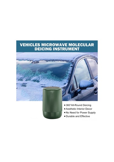 Yunboo Araç Ön Cam Buz Ve Toz Temizleyici, Mikrodalga Moleküler Vibrasyon Teknolojisi İle Hızlı Isıtma Ve Isı Sağlayıcı, Taşınabilir Plastik Araç Aksesuarı Koyu Yeşil
