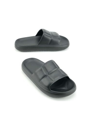 Gezer Kadın Yazlık Banyo Bahçe Havuz Terlik Siyah
