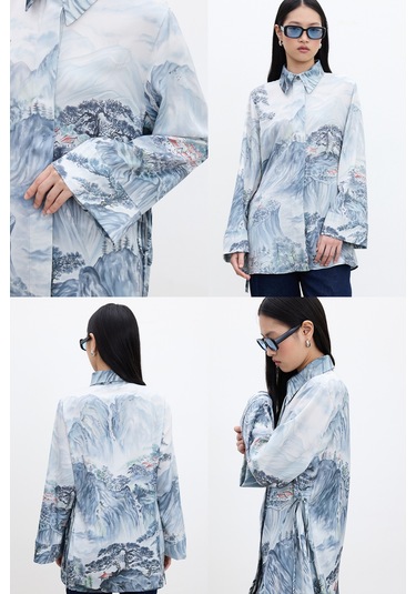 Desenli Bağlamalı Gömlek Valley Çok Renkli