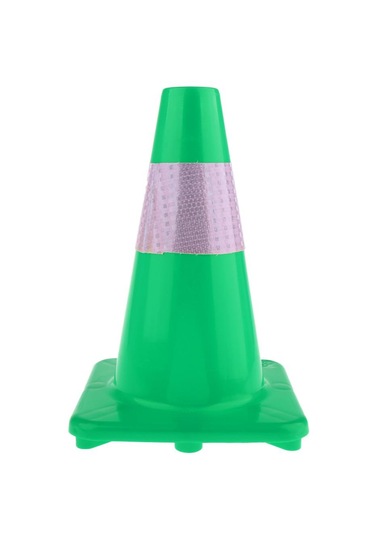 Suntek Plastik Yansıtıcı Güvenlik Konisi Tekerlekli Yeşil Yeşil