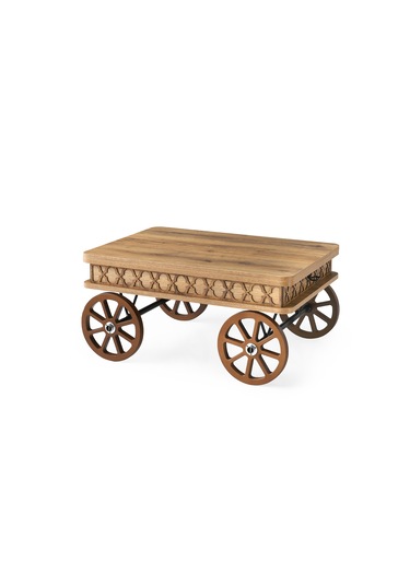 Sefa Home 4 Ahşap Tekerlekli Sihirli Sehpa 555 Atlantik Çam
