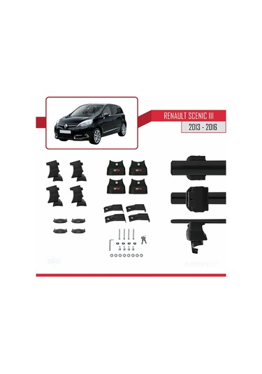 Renault Scenic 3 2013-2016 Arası İle Uyumlu Ace-4 Ara Atkı Tavan