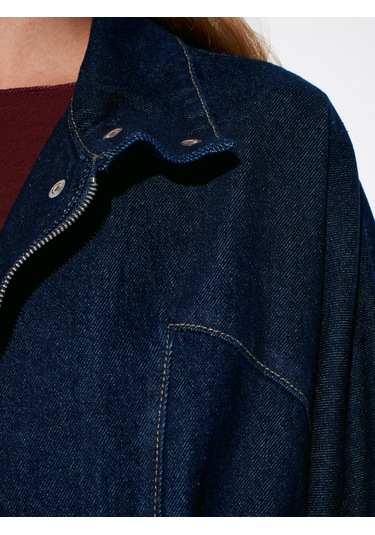 Dilvin 65380 %100 Pamuk Yarasa Kol Kot Ceket-lacivert Lacivert