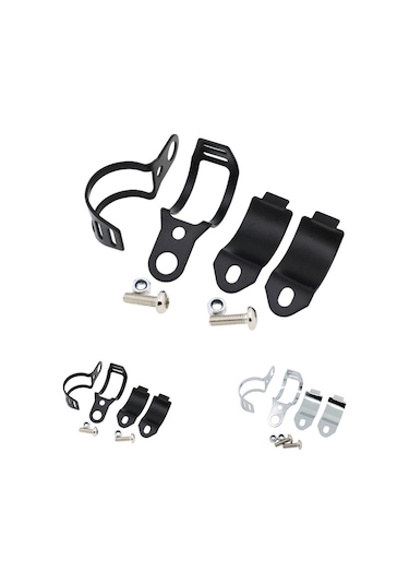 Suntek Motosiklet Dönüş Sinyalleri Çatal Kelepçeleri Montaj Lambası Tutucu Lamba Braketi  Siyah