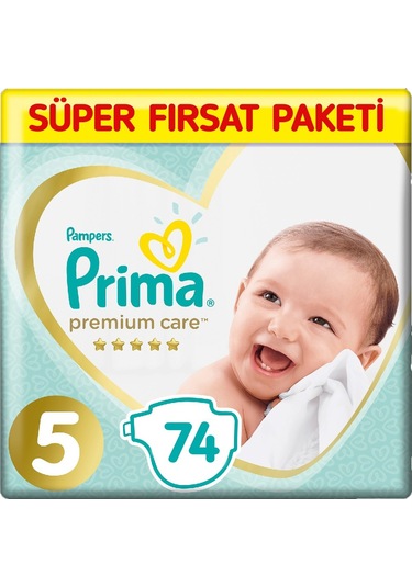 Prima Premium Care 5 Beden Bebek Bezi 74 Adet