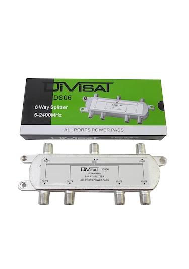 Divisat 1/6 Splitter 5-2400 1 Giriş 6 Çıkış Bölücü