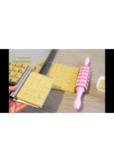 Kare Mantı Kesme Merdanesi 7 Bıçaklı Mantı Yapma Aleti 7 Bıçaklı Çok Renkli