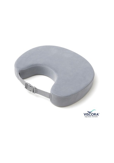 Vıscora Ergonomik Okuma Çalışma Minderi Space Memory Foam Bel & Boyun Destekli Gri