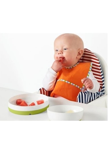 Smagli Bebek Beslenme Kase ve Tabak Seti̇ - Yeşi̇l/beyaz Beyaz