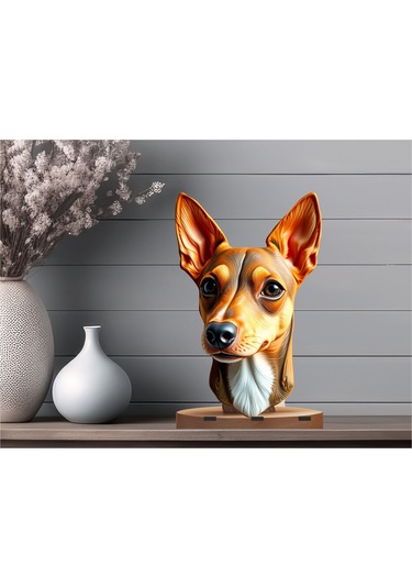 3d Ayaklı Ahşap Köpek Fotoğraf Baskı