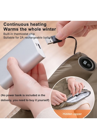 Çok Fonksiyonlu Aşağı Pamuk Susuz Elektrikli Isıtma El Isıtıcı Çantası Turuncu