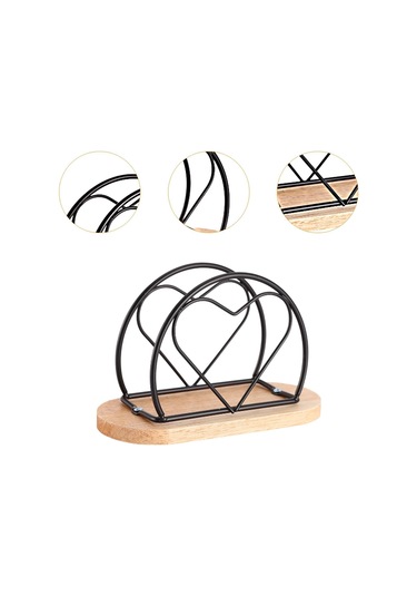 Homyl Masa Masaüstü Süsleme Şekli Için Peçete Tutucu Siyah