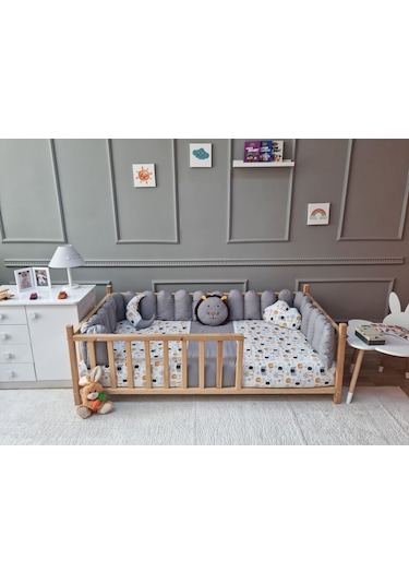 Montessori Beşik Uyku Seti - Çit Kenar Koruma