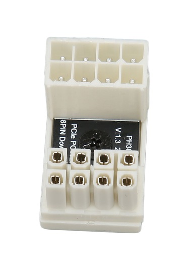 Tenfowee Gpu Pcıe Bağlayıcı 180 Derece, Beyaz 8pın Döndürücü, Abs Kasa, Çift Taraflı Snap, Kablo Düzeni Güzelleştirici, Sabit Besleme Ph38bw