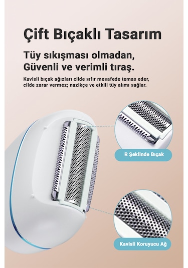 3 İn 1 Elektrikli Epilatör Tıraş Makinesi Bacak Koltukaltı Epilas