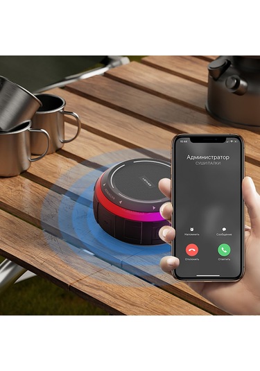 Lenyes S223 Rgb Işıklı Askı Aparatlı Mini Bluetooth Speaker Hoparlör V5.3 Siyah