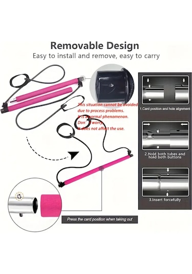 Squat Pilates Jimnastik Egzersiz Çubuğu Portable Studio Squat Bar