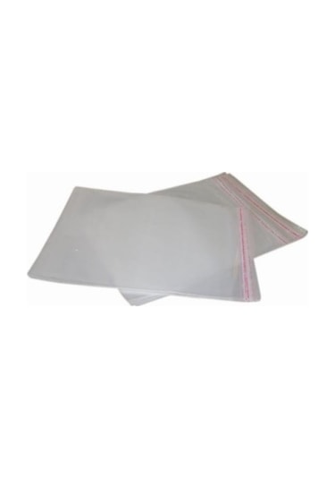 CarpCorn Şeffaf Bantlı Yapışkanlı Opp Jelatin Poşet ﻿6 x 10 + 5 CM - 6 x 15 CM 100 Adet