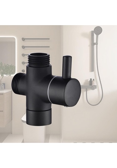 Pazly Suntek Duş Başlığı Yön Değiştirme 2x2x2 Cm Siyah - Pratik Ve Ayarlanabilir Siyah