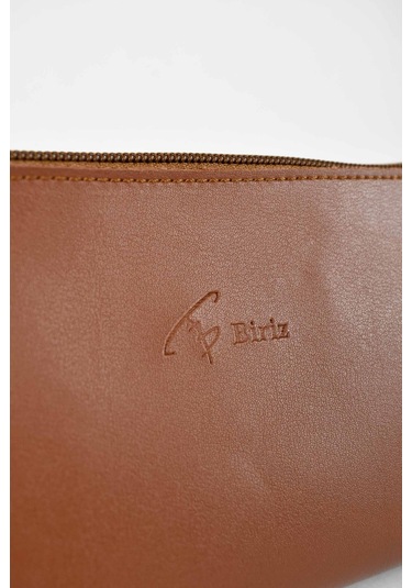 Biriz Kadın Makyaj Çantası - Taba