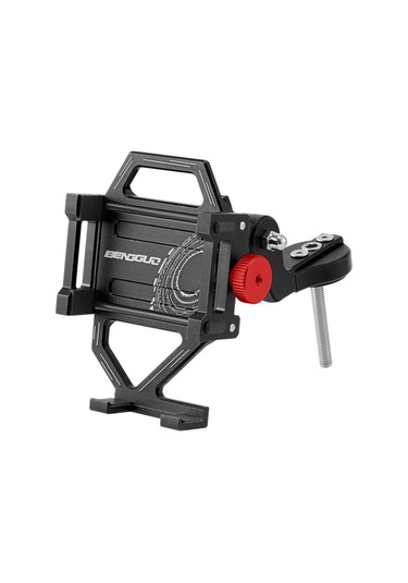 Springsun Bisiklet Ve Akıllı Telefonlar İçin Ayarlanabilir Alüminyum Telefon Tutucu - Kaymaz Tasarım Siyah