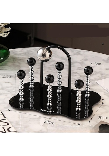 Trendooze 6 Süzgeci Yemek Masası Bardak Kurutma Rafı Ters Ofis Siyah Siyah